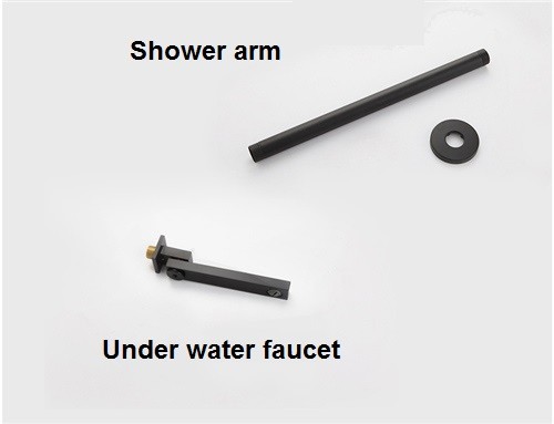 8-12 Inch Concealed Shower Faucet , Solid Brass Ceiling Shower Faucet Three Modes