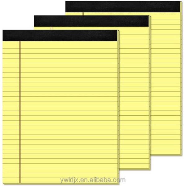Horizontal Line Inside Pages Legal Pads for Business Correspondence