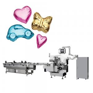 China PLC and Touch Screen Controlled FILLING Heart Shape Foil Wrapping Machine For Chocolate on sale