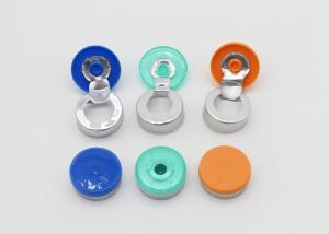 China Medicinal Aluminum Plastic Caps , Cosmetic Glass Vial Cap With Multiple Color on sale