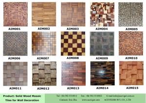  antique wood mosaic tiles for indoor wall/background decoration Manufactures