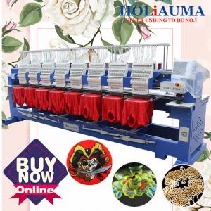 China Best 15 needles 8 heads embroidery machine china like barndan industrial embroidery machine for cap t-shirt flat 3d sequ on sale