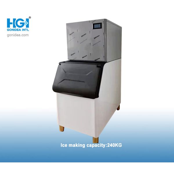 R134a White Automatic Ice Maker 240kg/24h