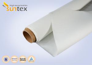  0.85mm White Silicone Coated Fabric For Fire Curtain System E 120 Fire Protection Manufactures