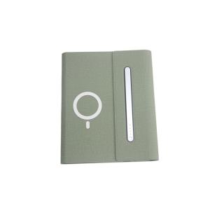 A5 Pu Soft Leather Hardback Notebook , Customized Wireless Charging Notebook