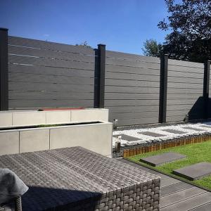  Garden WPC Fence Panels Fireproof Wood Polymer Composite Boards Manufactures