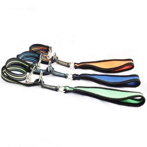China Neoprene Handle Personalized Dog Leash Reflective With Strong Zinc Alloy Hook on sale