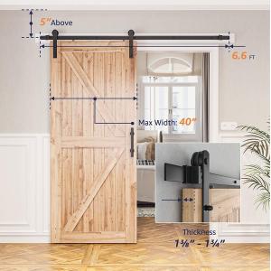  Customized Color 6.6 FT Heavy Duty Sturdy Sliding Barn Door Hardware Kit for Industry Manufactures