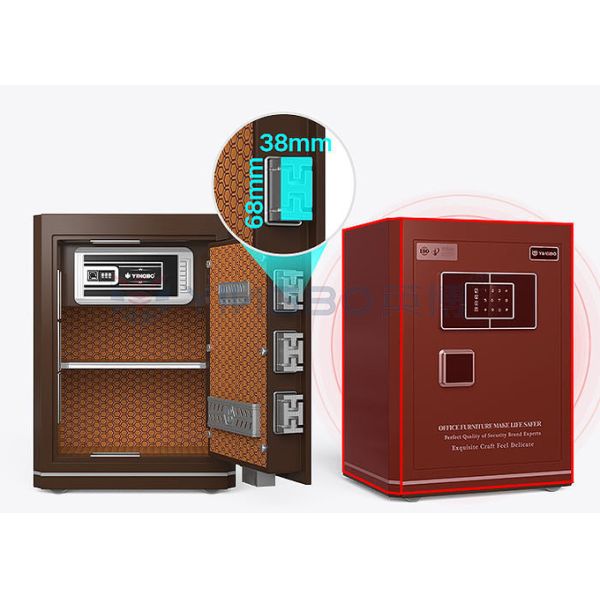 Height 580mm home lock box Customized Double Alarm