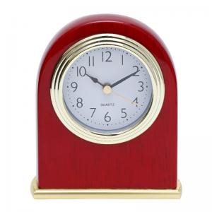  Red Rosewood Desk Clock Hotel Guest Room Supplies Hotel Alarm Clock Manufactures