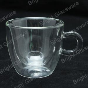 China espresso cups, double wall thermo glasses, blown glass coffee cup, tea cup on sale