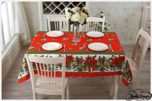 China Polyester CHRISTMAS table cloth/table cover/table wear for restaurant/home/picnic/outdoor XMAS PATTERN DESIGH on sale