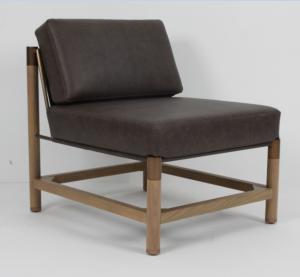  Modern Design Solid Oak Wood Lounge Chair Hotel Bedroom With Metal Accents Manufactures