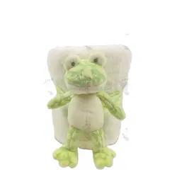  Soft Touch Baby Sleeping Stuffed Animal Blanket ODM OEM Custom Cotton Frog Infant Blanket Manufactures