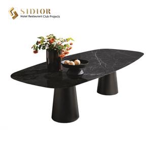 China Modern Marble Dining Table Contemporary Kitchen Tables 2m Length on sale