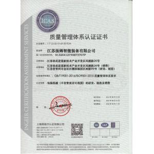 Jiangsu TOM Intelligent Equipment Co., Ltd., Certifications