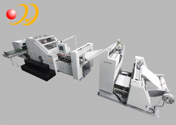Quality Adjustable Roll Feeding Paper Bag Making Machine With 4 Color Flexo Printing for sale