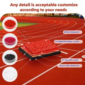 Rubber Sandwich System Running Track With Excellent Weather Resistance