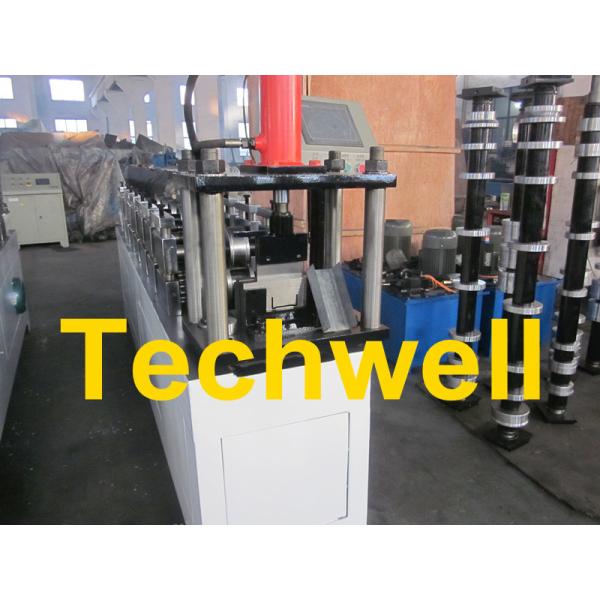  0.4 - 1.0mm U Runner Stud Roll Forming Machine With Guiding Column Forming Structure Manufactures