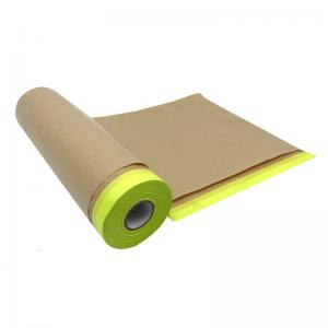  Heat Resist Car Cover Painting Brown Paper Kraft Masking Tape Auto Paint Protective Masking Paper Film Manufactures
