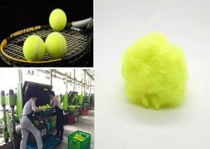  9d X 64mm Triangle Polyester Staple Fibre Shiny Green For Tennis Ball Cloth Manufactures