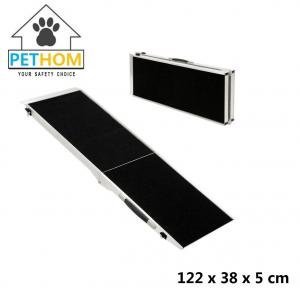 China Folding Pet Ramp Cats Dogs Bifold Stairs Ladder Travel Portable 135kg Aluminum ZX122A on sale