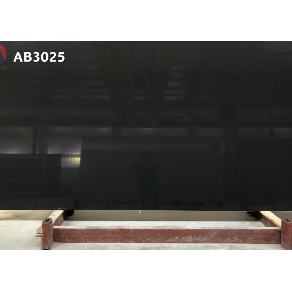 Grey Artificial Quartz Stone Polished Finished For Countertop Kichentop