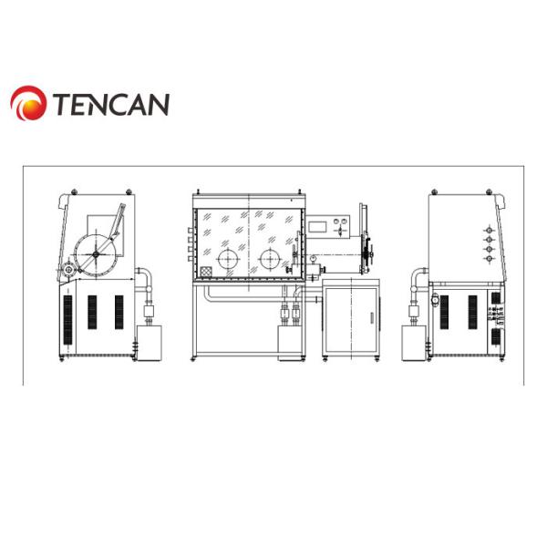 Inert Gas Laboratory Glove Box With Purification System 1200x1000x930mm Chamber