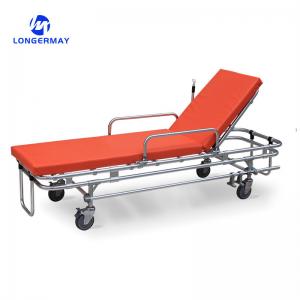  Factory Stainless Steel Adjustable Hospital Patient Transport Emergency Ambulance Stretcher Trolley Manufactures