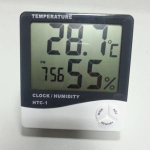 China digital wall clock electronic thermometer and humidity HTC-1 on sale