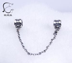  S925 sterling silver bracelet accessories EUP0385S mini Pandora bracelet safety chain Manufactures