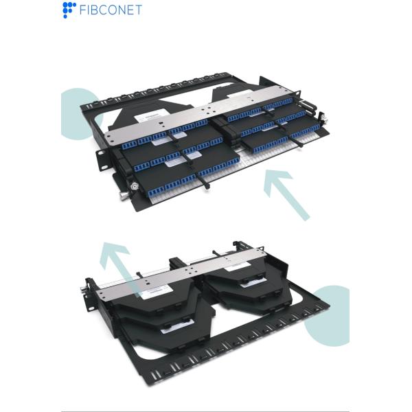 19 Inch 1U 96 Port Open Rack Mount MPO Patch Panel 144 Core Fibre Dismountable ODF