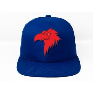  Size 58cm Flat Brim Snapback Hats Navy Blue Plastic Buckle Eagle Logo Manufactures