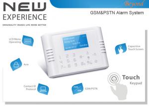  Quad-Band GSM+PSTN Dual Network Touch Keypad LCD Display Wireless House Alarm System Manufactures