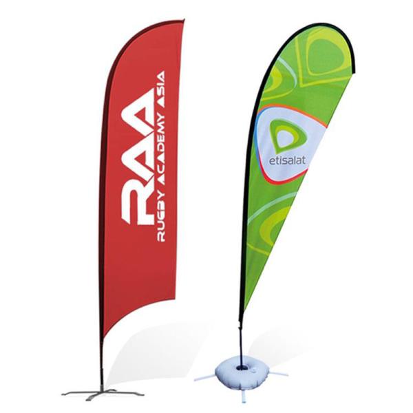 Beach Teardrop Feather Flags For Custom Outdoor Advertising