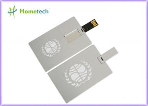 Waterproof Super Slim Credit Card USB Storage Device , Metal USB Flash Drives Manufactures