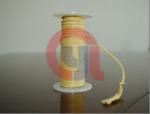 Yellow Aramid Braided Rope , Fire Retardant Rope With 3mm - 4mm Diameter