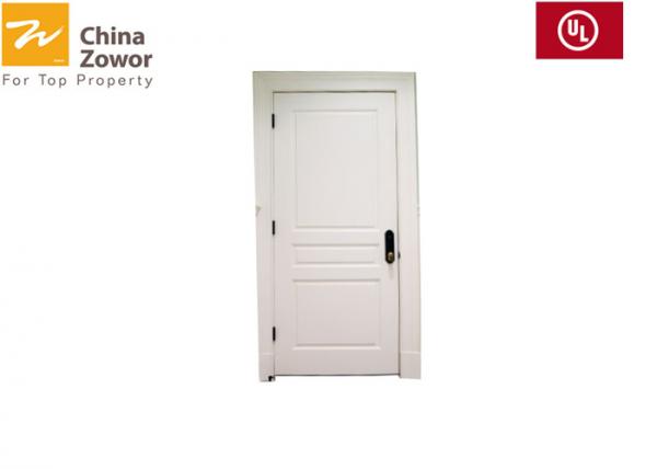 Quality Single Leaf Oak Wood Finish Soundproof 30 Minute Fire Rated Wood Doors For Hotel for sale