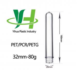 China OEM ODM 80g 2 Liter Diameter 32mm PET Preform For Water Bottles on sale