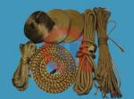 Yellow Aramid Braided Rope , Fire Retardant Rope With 3mm - 4mm Diameter