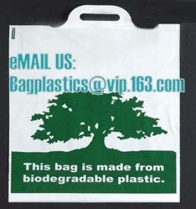 China compostable custom printed t-shirt plastic bag with own logo, cornstarch made 100% biodegradable on sale