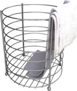  PULV Hotel Laundry Basket Round Towel Basket Stainless Steel Manufactures