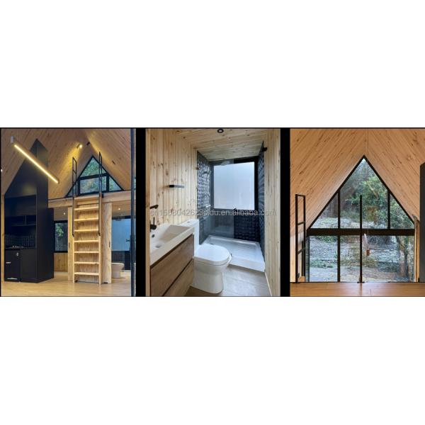 Fast Install Luxury Villa Prefabricated A Frame House Steel Structure Triangle Container House Made with Sandwich Panel