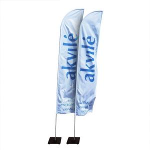 China Seasonal 100% Polyester 12ft Custom Feather Flag Aluminium Fiberglass Pole on sale
