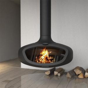 China Popular Style Roof Mounted Wood Burning Steel Stove And Suspended Fireplace on sale
