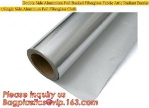  Double side Aluminium foil backed fiberglass fabric attic radiant barrier cloth,aluminium foil woven cloth, bulding mate Manufactures