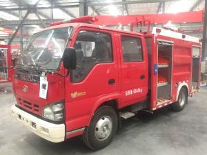 Isuzu Red Color Water Tank Fire Truck 2000kg Capacity EURO 6 Manufactures