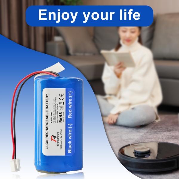 9.6V 2600mAh Li-ion Replacement Battery Compatible with Robot Vacuum Cleaners