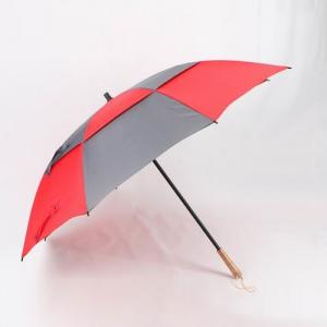  Colorful Vented Ladies Golf Umbrella , 30 Inch Dual Canopy  Wooden Handle Manufactures