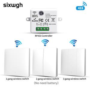 China tuya Wireless Remote Control Switch controller and receiver match with tuya module support google alexa voice control on sale